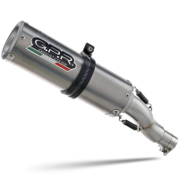 Exhaust compatible with Ducati Multistrada 1260 2018-2020, M3 Titanium Natural, Slip-on exhaust including removable db killer and link pipe 