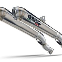 Exhaust compatible with Royal Enfield Interceptor 650 2021-2025, Powercone Evo, Dual slip-on exhausts including removable db killers and link pipes 