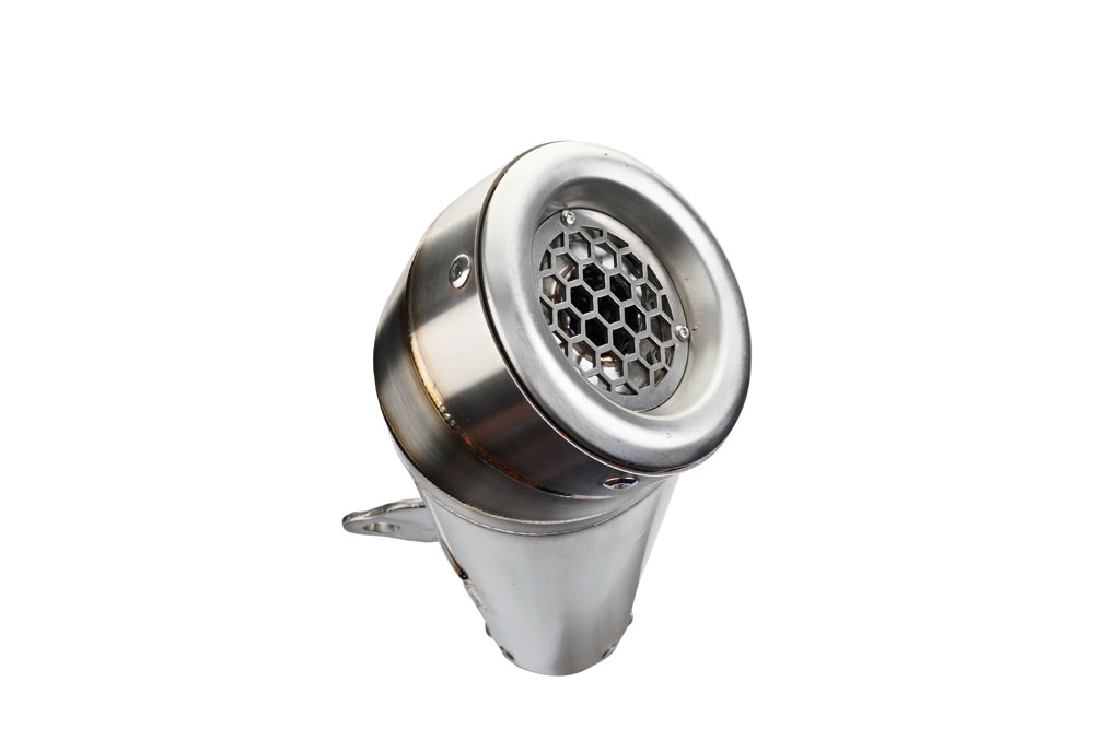 Exhaust compatible with Royal Enfield Guerrilla 450 2024-2025, Powercone Evo, Slip-on exhaust including removable db killer and link pipe, EPA-compliant 
