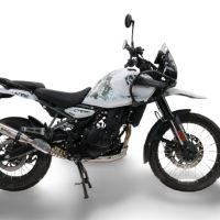 Exhaust compatible with Royal Enfield Guerrilla 450 2024-2025, Deeptone Inox, Slip-on exhaust including removable db killer and link pipe, EPA-compliant 