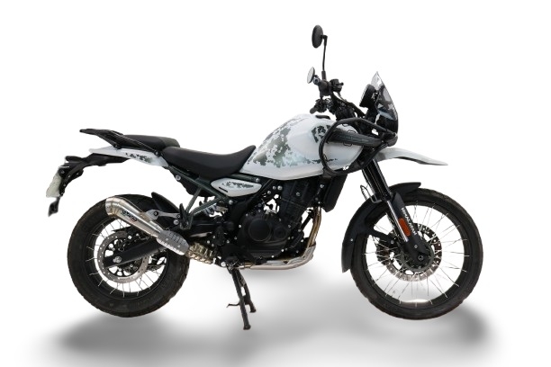Exhaust compatible with Royal Enfield Guerrilla 450 2024-2025, Powercone Evo, Slip-on exhaust including removable db killer and link pipe, EPA-compliant 