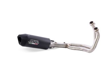 Exhaust compatible with Kawasaki ER-6N 2012-2016, Furore Nero, Full system exhaust, including removable db killer 