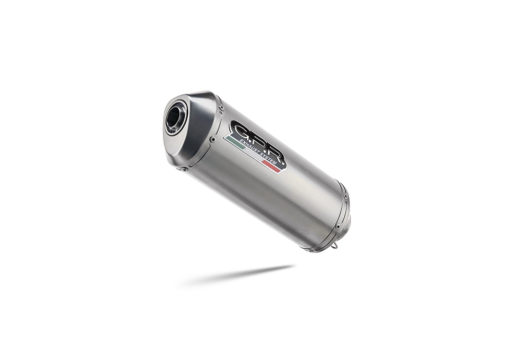 Exhaust compatible with Royal Enfield Guerrilla 450 2024-2025, Satinox, Slip-on exhaust including removable db killer and link pipe, EPA-compliant 