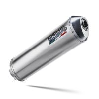 Exhaust compatible with Bmw F650CS Scarver 2001-2006, Satinox , Slip-on exhaust including removable db killer and link pipe, EPA-compliant 
