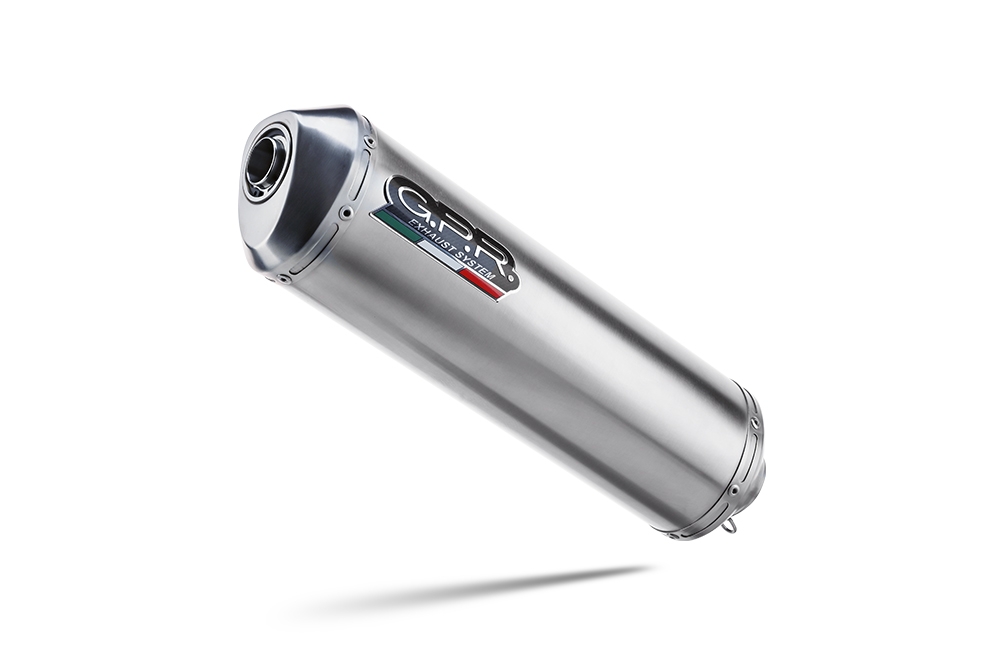 Exhaust compatible with Benelli Trk 502 2021-2024, Satinox , Slip-on exhaust including link pipe and removable db killer 
