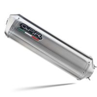 Exhaust compatible with Benelli Trk 502 2021-2024, Satinox , Slip-on exhaust including link pipe and removable db killer 