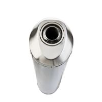 Exhaust compatible with Benelli Trk 502 2021-2024, Satinox , Slip-on exhaust including link pipe and removable db killer 