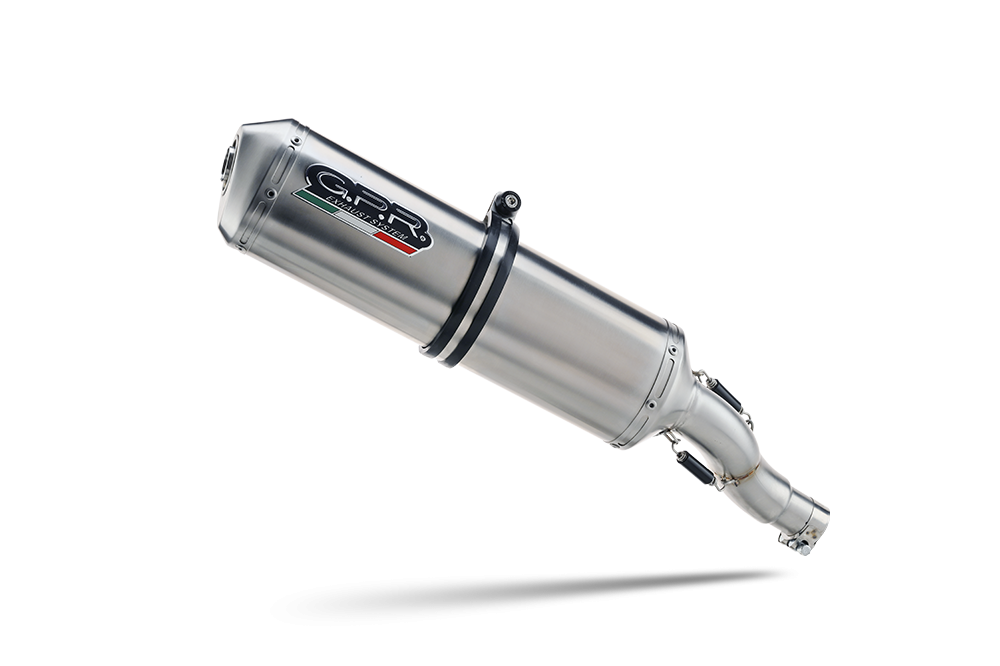 Exhaust compatible with Suzuki GSX-R1000 2005-2006, Satinox , Slip-on exhaust including removable db killer and link pipe 