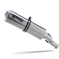 Exhaust compatible with Benelli Trk 502 2021-2024, Satinox , Slip-on exhaust including link pipe and removable db killer 