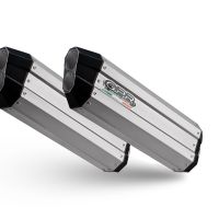 Exhaust compatible with Bmw K1600GT 2017-2021, Hyper Sonic Titanium, Dual slip-on including removable db killers and link pipes, not EPA-compliant 