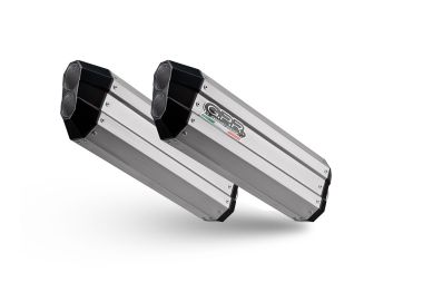 Exhaust compatible with Bmw K1600GT 2017-2021, Hyper Sonic Titanium, Slip-on exhaust including removable db killer and link pipe 