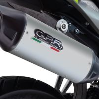 Exhaust compatible with Suzuki V-STROM 800DE - 800SE 2023-2025, Furore-X Titanio, Slip-on exhaust including removable db killer and link pipe 