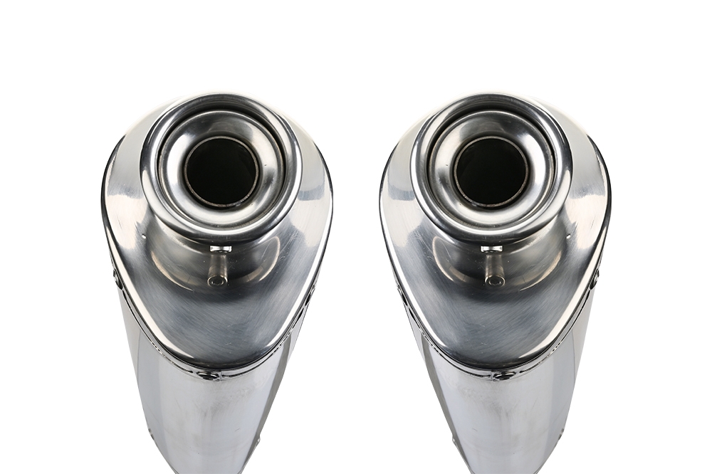 Exhaust compatible with Yamaha Xt 660 X-R 2004-2014, Trioval, Dual slip-on including removable db killers and link pipes, not EPA-compliant 