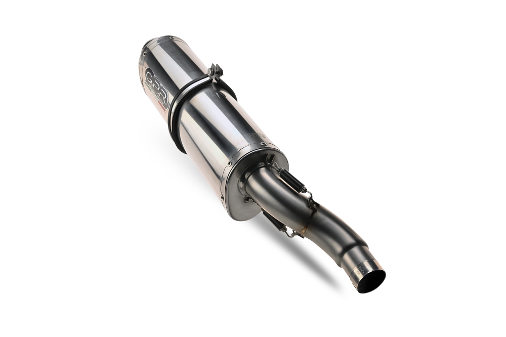 Exhaust compatible with Honda Transalp XL650V 2000-2006, Trioval, Slip-on exhaust including removable db killer and link pipe, EPA-compliant 