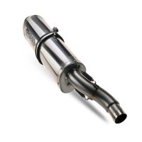 Exhaust compatible with Honda Transalp XL650V 2000-2006, Trioval, Slip-on exhaust including removable db killer and link pipe, EPA-compliant 