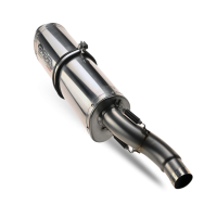 Exhaust compatible with Suzuki DRZ400SM 2005-2025, Trioval, Slip-on exhaust including removable db killer and link pipe 