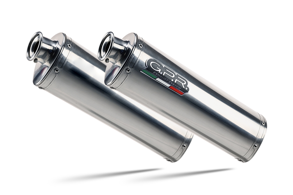 Exhaust compatible with Yamaha Xt 660 X-R 2004-2014, Trioval, Dual slip-on including removable db killers and link pipes, not EPA-compliant 