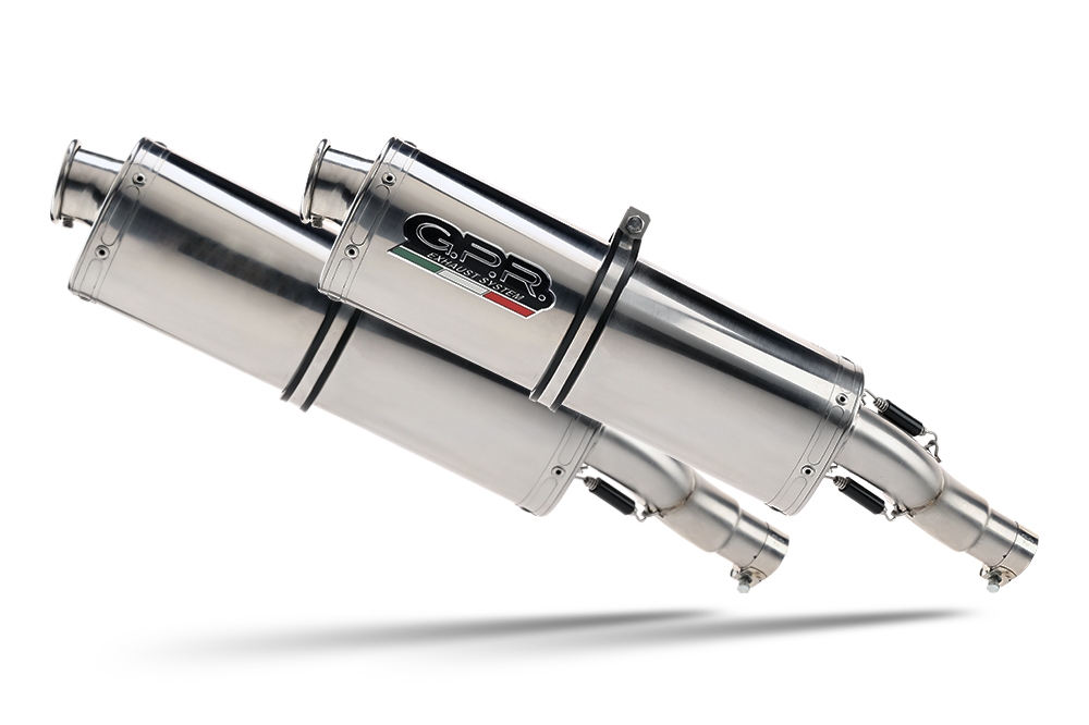 Exhaust compatible with Yamaha Xt 660 X-R 2004-2014, Trioval, Dual slip-on including removable db killers and link pipes, not EPA-compliant 
