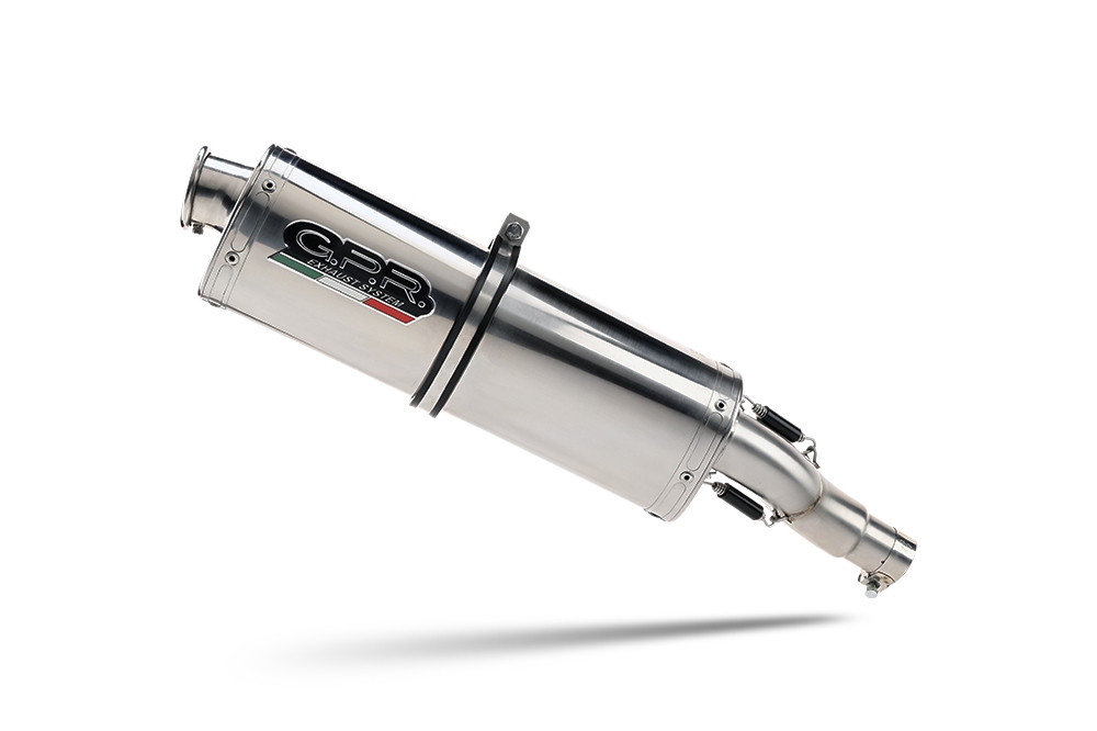 Exhaust compatible with Honda Transalp XL650V 2000-2006, Trioval, Slip-on exhaust including removable db killer and link pipe, EPA-compliant 