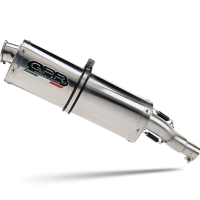 Exhaust compatible with Yamaha XJR1300 2007-2017, Trioval, Slip-on exhaust including removable db killer and link pipe 