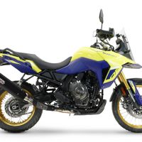 Exhaust compatible with Suzuki V-STROM 800DE - 800SE 2023-2025, Furore-X Titanio Nero, Slip-on exhaust including removable db killer and link pipe, EPA-compliant 