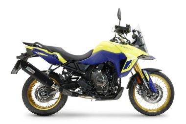Exhaust compatible with Suzuki V-STROM 800DE - 800SE 2023-2025, Furore-X Titanio Nero, Slip-on exhaust including removable db killer and link pipe, EPA-compliant 