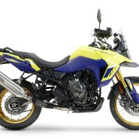 Exhaust compatible with Suzuki V-STROM 800DE - 800SE 2023-2025, Furore-X Acciaio Inox, Slip-on exhaust including removable db killer and link pipe, EPA-compliant 