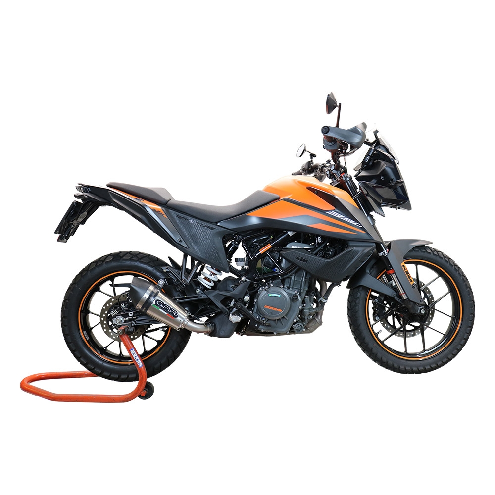 Exhaust compatible with Ktm 250 Adventure Sw 2020-2024, GP Evo4 Titanium, Slip-on exhaust including removable db killer and link pipe 
