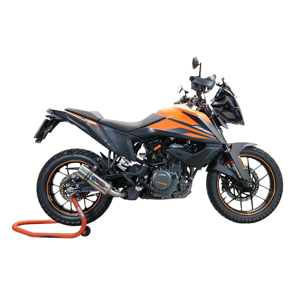 Exhaust compatible with Ktm 250 Adventure Sw 2020-2024, M3 Inox , Slip-on exhaust including removable db killer and link pipe 