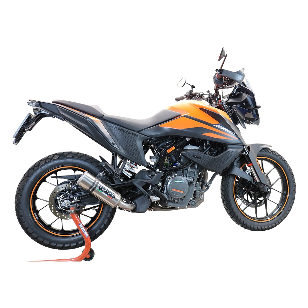 Exhaust compatible with Ktm 250 Adventure Sw 2020-2024, M3 Inox , Slip-on exhaust including removable db killer and link pipe 