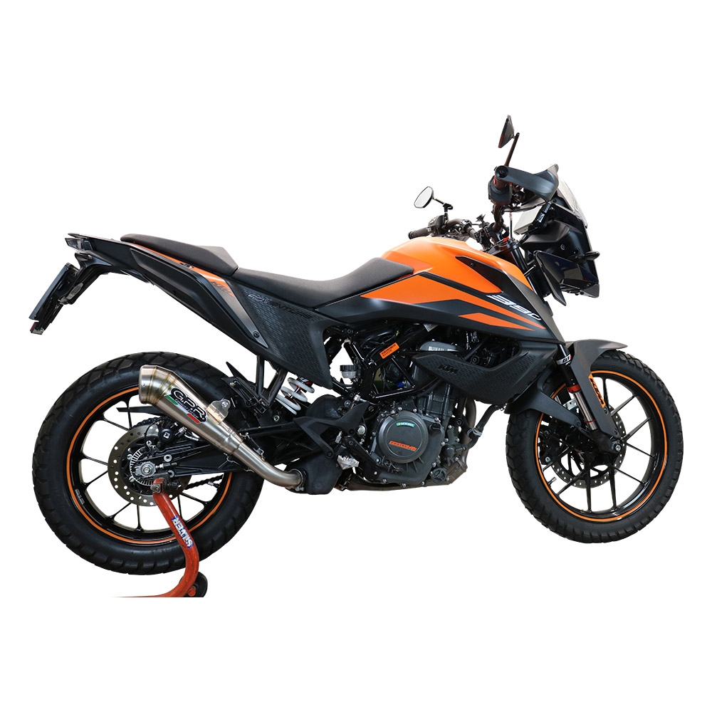 Exhaust compatible with Ktm 250 Adventure Sw 2020-2024, Powercone Evo, Slip-on exhaust including removable db killer and link pipe, EPA-compliant 