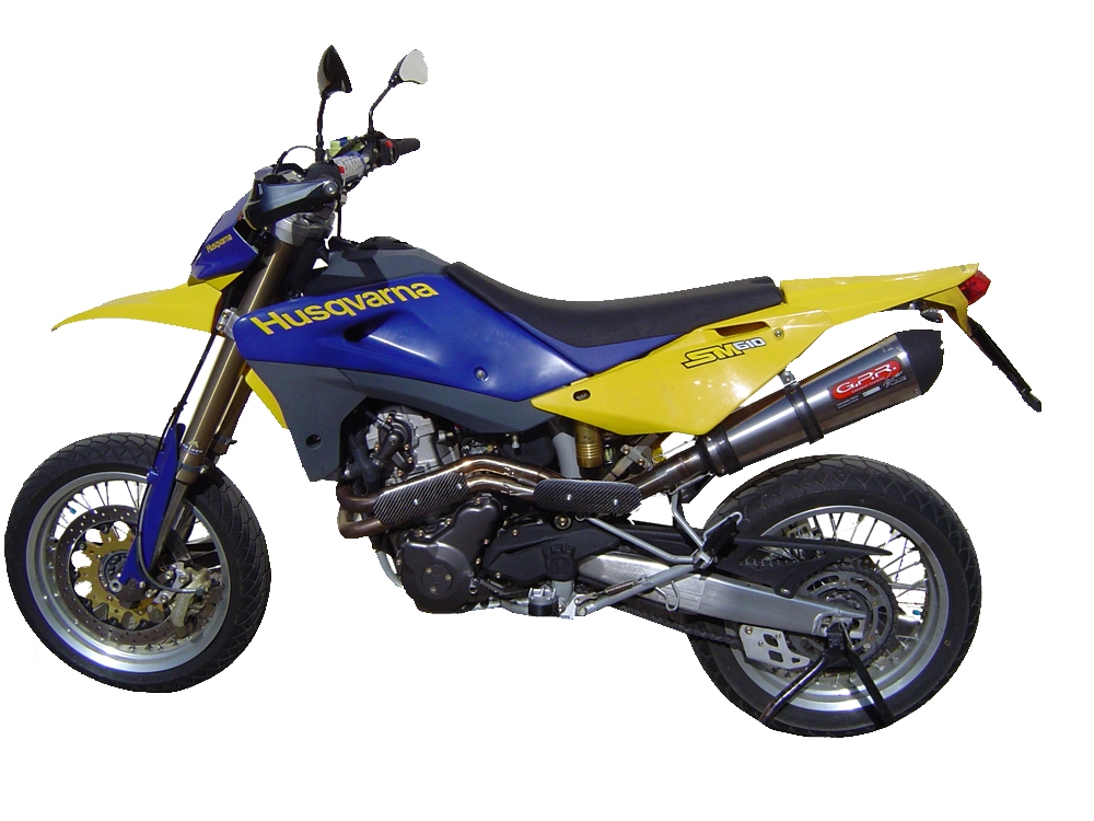 Exhaust compatible with Husqvarna Te E - Sms 410 2000-2004, Gpe Ann. titanium, Mid-Full system exhaust including removable db killer 