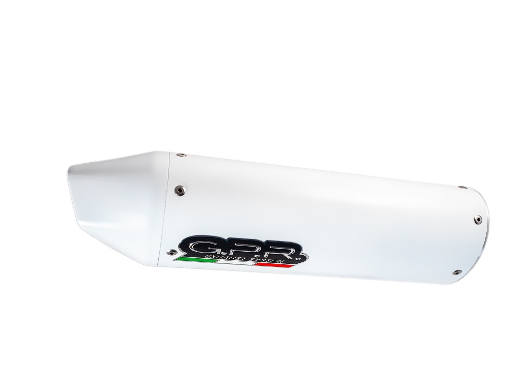 Exhaust compatible with Yamaha XT1200Z Supertenere 2010-2016, Albus Ceramic, Slip-on exhaust including removable db killer and link pipe 