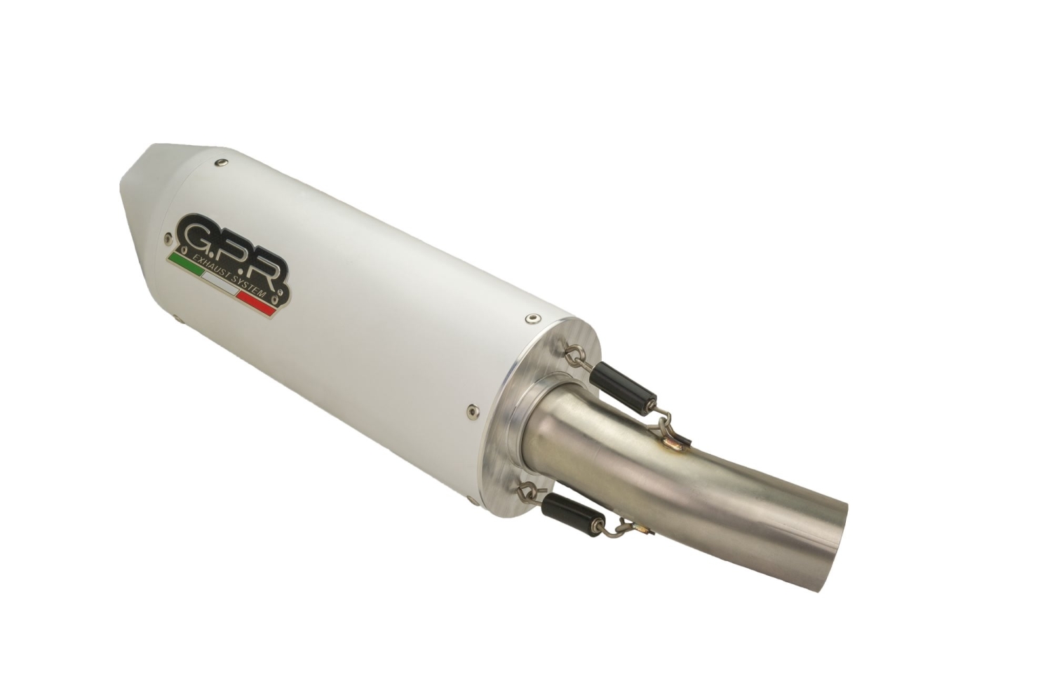 Exhaust compatible with Yamaha XT1200Z Supertenere 2010-2016, Albus Ceramic, Slip-on exhaust including removable db killer and link pipe 