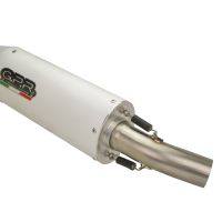 Exhaust compatible with Yamaha XT1200Z Supertenere 2010-2016, Albus Ceramic, Slip-on exhaust including removable db killer and link pipe 