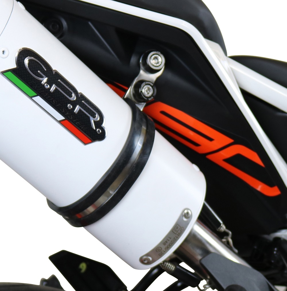 Exhaust compatible with Ktm 250 Duke 2017-2020, Deeptone Inox, Slip-on exhaust including link pipe 