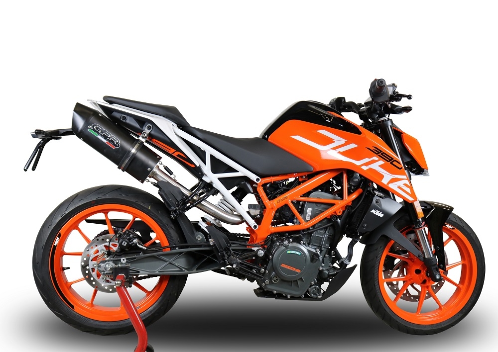 Exhaust compatible with Ktm 250 Duke 2017-2020, Furore Nero, Slip-on exhaust including link pipe 