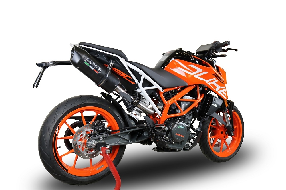 Exhaust compatible with Ktm 250 Duke 2017-2020, Furore Nero, Slip-on exhaust including link pipe 