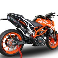 Exhaust compatible with Ktm 250 Duke 2017-2020, Furore Nero, Slip-on exhaust including link pipe 