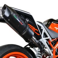 Exhaust compatible with Ktm 250 Duke 2017-2020, Furore Nero, Slip-on exhaust including link pipe 