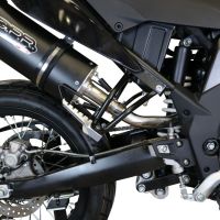 Exhaust compatible with Aprilia Sx 125 2018-2020, Furore Evo4 Nero, Slip-on exhaust including removable db killer and link pipe 
