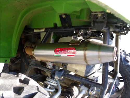 Exhaust compatible with Artic Cat Thundercat 1000 2011-2021, Deeptone Atv, Slip-on exhaust including removable db killer and link pipe, EPA-compliance NOT required 