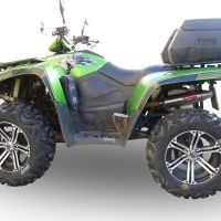 Exhaust compatible with Artic Cat Thundercat 1000 2011-2021, Deeptone Atv, Slip-on exhaust including removable db killer and link pipe, EPA-compliance NOT required 