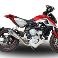 Exhaust compatible with Mv Agusta Rivale / Stradale 800 2014-2016, Gpe Ann. titanium, Slip-on exhaust including removable db killer and link pipe 