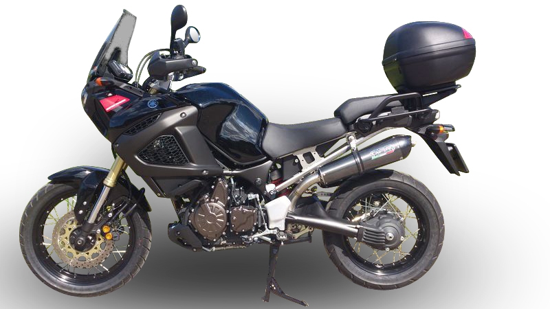 Exhaust compatible with Yamaha XT1200Z Supertenere 2010-2016, Gpe Ann. Poppy, Slip-on exhaust including removable db killer and link pipe 