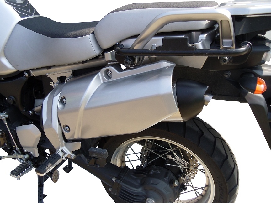 Exhaust compatible with Yamaha XT1200Z Supertenere 2010-2016, Gpe Ann. Poppy, Slip-on exhaust including removable db killer and link pipe 