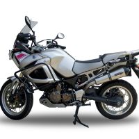 Exhaust compatible with Yamaha XT1200Z Supertenere 2017-2020, GP Evo4 Titanium, Slip-on exhaust including removable db killer and link pipe 