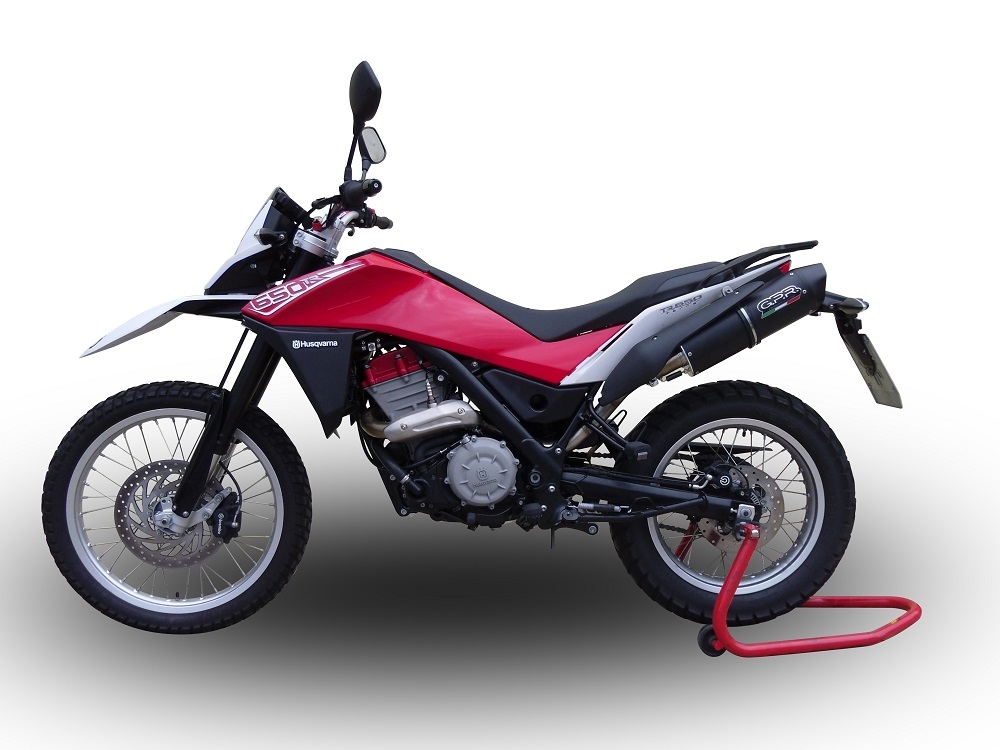 GPR exhaust compatible with  Husqvarna TERRA - STRADA TR 650  2013-2015, Furore Poppy, Full system exhaust including removable db killer and catalyst, EPA-compliant 