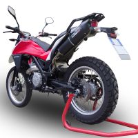GPR exhaust compatible with  Husqvarna TERRA - STRADA TR 650  2013-2015, Furore Nero, Full system exhaust including removable db killer and catalyst, EPA-compliant 
