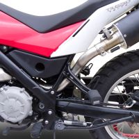 GPR exhaust compatible with  Husqvarna TERRA - STRADA TR 650  2013-2015, Furore Nero, Full system exhaust including removable db killer and catalyst, EPA-compliant 